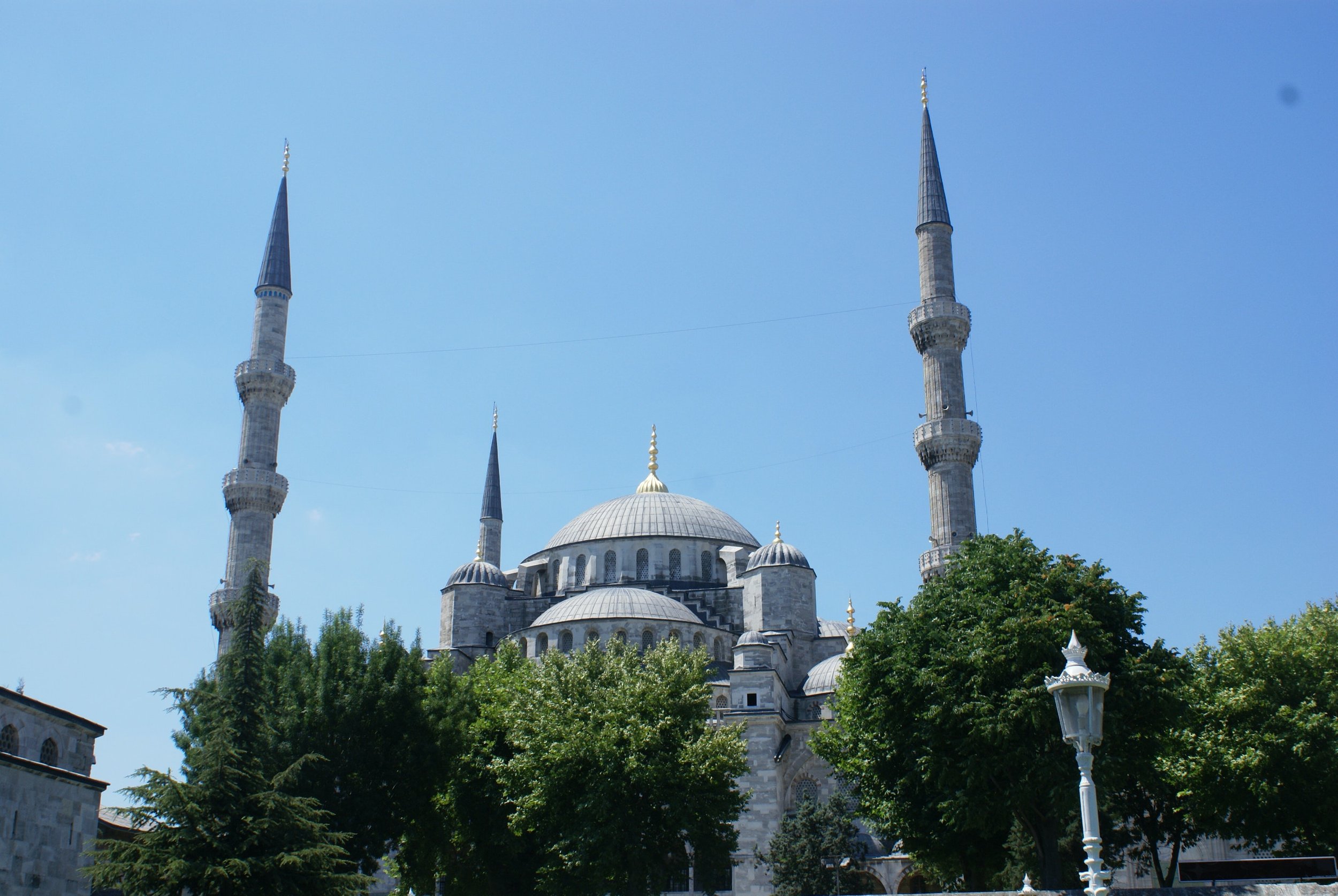 Rooftops and minarets across the Istanbul skyline at dusk