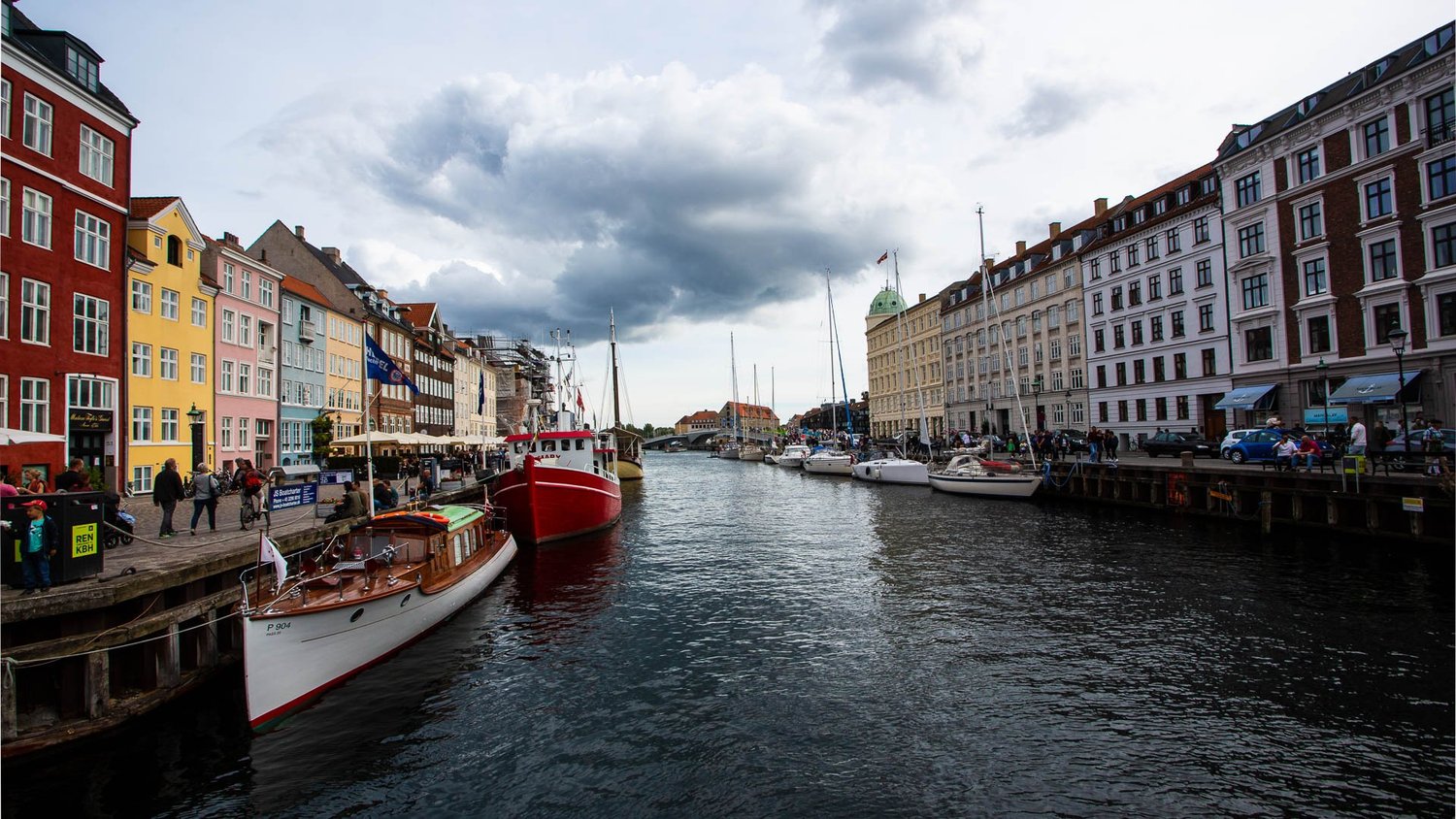 Evening view over Copenhagen rooftops